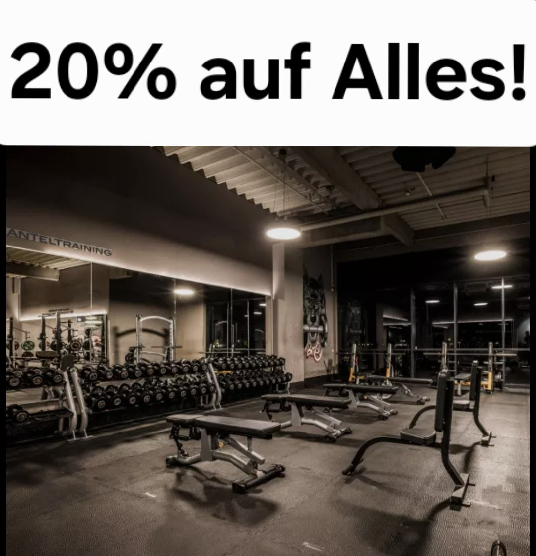 20% auf Alles! Nur noch diesen Monat!